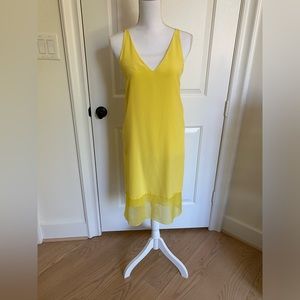 Tibi lemon yellow silk slip dress (size 0)